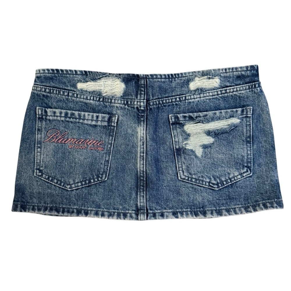 Heaven by Marc Jacobs x Blumarine Rose Stud Y2K mini denim skirt Size Small NWT - Picture 2 of 4